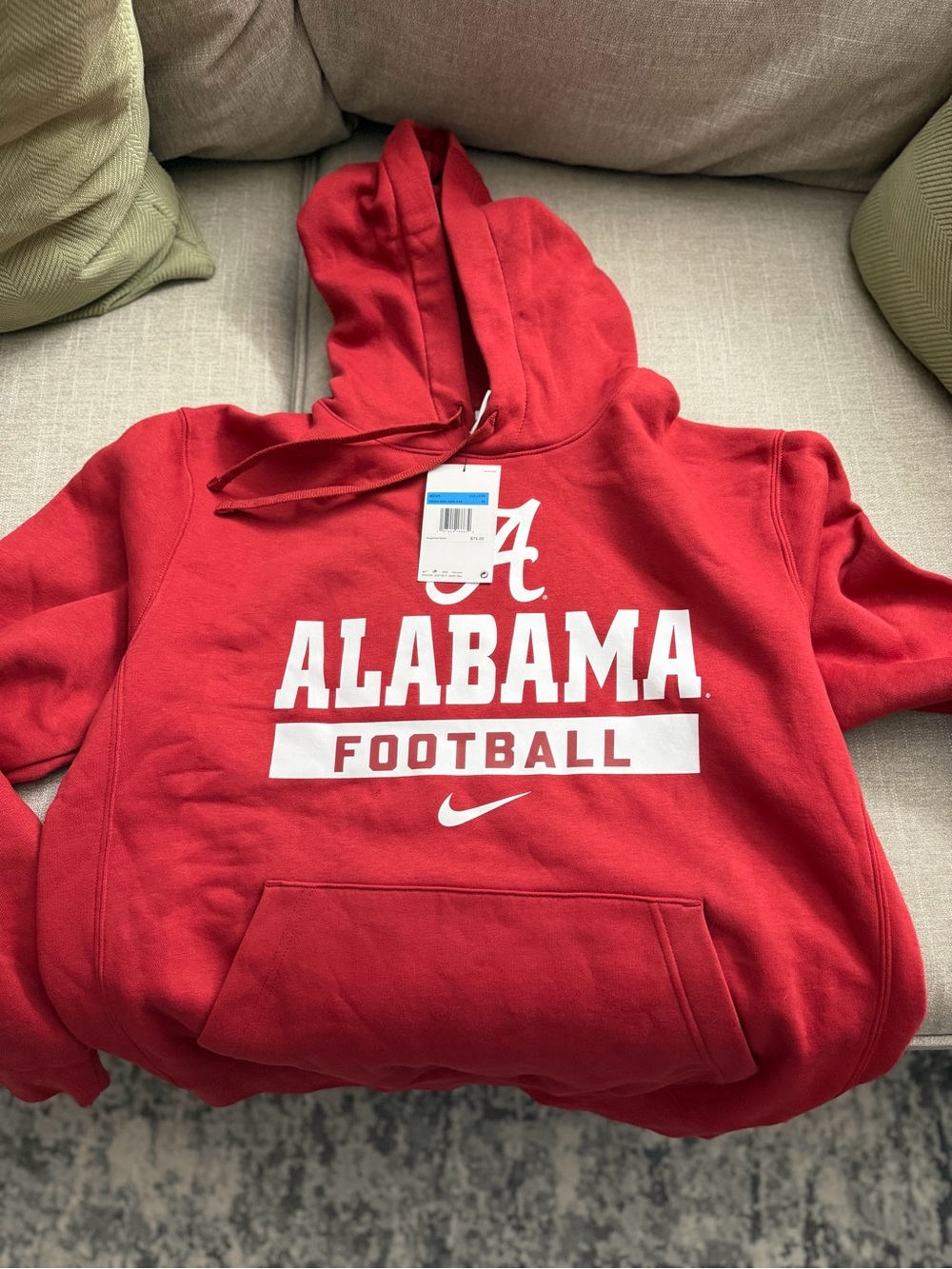 Nike Red Alabama Football Pullover Hoodie